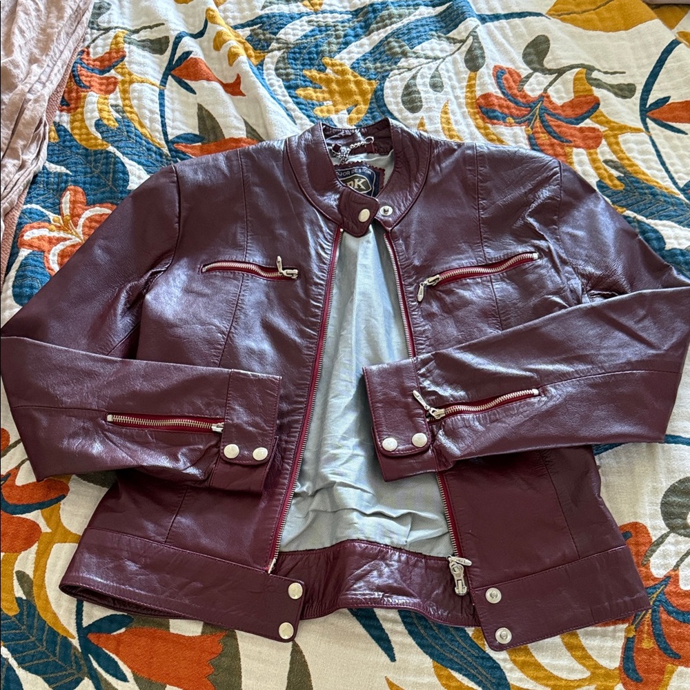 MDK Major Design Korpo Ration Burgundy Leather Jacket